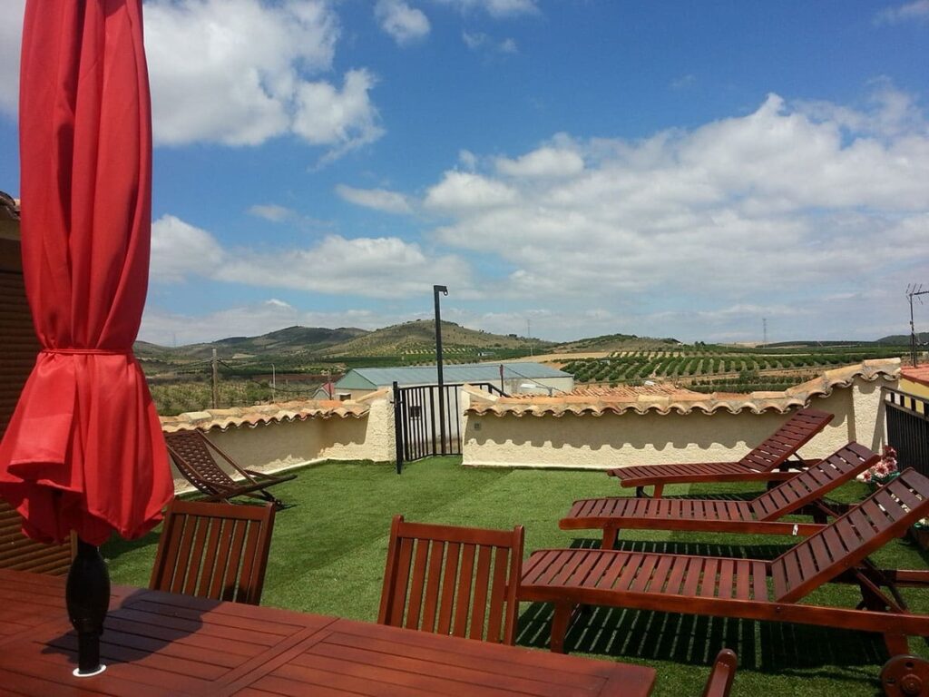 Terraza Casa Rural Entrefrutales